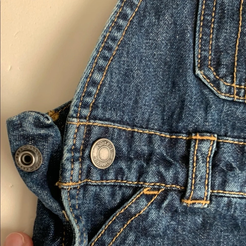 Carter’s Denim Overalls and Gray T-Shirt Set 6 Months